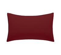 AmigoZone New 2 x Pillow Cases Housewife Plain Cover Polycotton Bedroom Luxury Pair Pack (Burgandi)