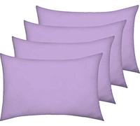 AmigoZone New 4 Pack Pillowcases Housewife Plain Cover Polycotton Percale Bedroom Pillowcases (Lilac, Housewife Pillow Cases 4 Pack)