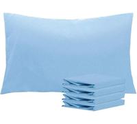 AmigoZone New 4 Pack Pillowcases Housewife Plain Cover Polycotton Percale Bedroom Pillowcases (Mid Blue, Housewife Pillow Cases 4 Pack)