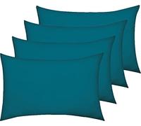 AmigoZone New 4 Pack Pillowcases Housewife Plain Cover Polycotton Percale Bedroom Pillowcases (Teal, Housewife Pillow Cases 4 Pack)