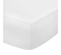 AmigoZone Non Iron Pollycotton Percal Quality Plain Fitted Sheet Or Pillow Cases(Single, White)