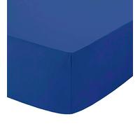 AmigoZone Non Iron Pollycotton Percal Quality Plain Fitted Sheet Or Pillow Cases (Super King, Royal Blue)