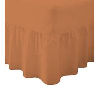 AmigoZone Non Iron Pollycotton Percale Valance Fitted Sheet Or Pillowases and 19 Colors (Double, Desert)