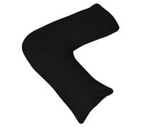 AmigoZone Orthopaedic-Luxury V Shaped Pillow Nursing, Pregnency, Back Support With Free Pillow Case (Black)