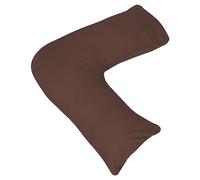 AmigoZone Orthopaedic-Luxury V Shaped Pillow Nursing, Pregnency, Back Support With Free Pillow Case (Chocolate/Brown)