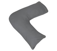 AmigoZone Orthopaedic-Luxury V Shaped Pillow Nursing, Pregnency, Back Support With Free Pillow Case (Grey)