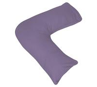 AmigoZone Orthopaedic-Luxury V Shaped Pillow Nursing, Pregnency, Back Support With Free Pillow Case (Lilac)