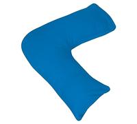 AmigoZone Orthopaedic-Luxury V Shaped Pillow Nursing, Pregnency, Back Support With Free Pillow Case (Mid Blue)
