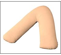 AmigoZone Orthopaedic-Luxury V Shaped Pillow Nursing, Pregnency, Back Support With Free Pillow Case (Peach)