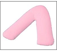 AmigoZone Orthopaedic-Luxury V Shaped Pillow Nursing, Pregnency, Back Support With Free Pillow Case (Pink)
