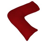 AmigoZone Orthopaedic-Luxury V Shaped Pillow Nursing, Pregnency, Back Support With Free Pillow Case (Red)
