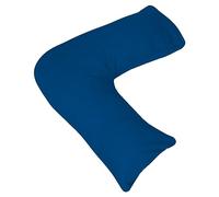 AmigoZone Orthopaedic-Luxury V Shaped Pillow Nursing, Pregnency, Back Support With Free Pillow Case (Royal Blue)