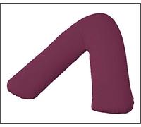AmigoZone Orthopaedic-Luxury V Shaped Pillow Nursing, Pregnency, Back Support With Free Pillow Case (Wine/Burgandi)