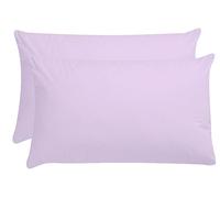 AmigoZone Plain Pollycotton Baby Todler Cot Bed Pillow Pair Cases 40 x 60cm - Lilac
