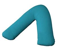 AmigoZone Plain Polycotton Back & Neck Support V Shaped Pillowcase Orthopedic/Pregnency/Nursing Pillow Case (Teal)