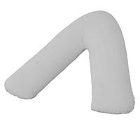AmigoZone Plain Polycotton Back & Neck Support V Shaped Pillowcase Orthopedic/Pregnency/Nursing Pillow Case (Silver)