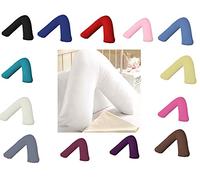 AmigoZone Plain Polycotton Back & Neck Support V Shaped Pillowcase Orthopedic/Pregnency/Nursing Pillow Case (Navy)