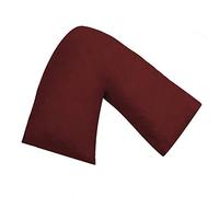 AmigoZone Plain Polycotton Back & Neck Support V Shaped Pillowcase Orthopedic/Pregnency/Nursing Pillow Case (Burgandi/Wine)