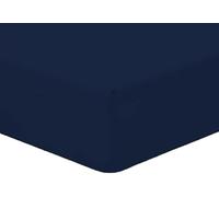 AmigoZone Pollycotton 180 TC Non Iron 25cm Fitted Bed Sheett (Super King, Navy Blue)