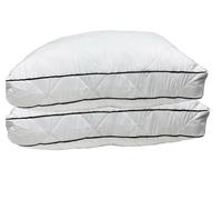 AmigoZone Quilted Box Pillows Premium Hotel Quality Pillows Down Alternative Filling Bed Pillow for Back Stomach and Side Sleepers Hypoallergenic Breathable - Box Pillow Pack of 2