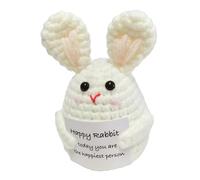 Amigurumi Fun Characters - Blueberry Bunny Figure, Small Garlic Plush | Charming Cartoon Quilting Plaything, Whimsical Feel Good Companion For Home Décor, Playroom Accessories, Kids’ Bedrooms