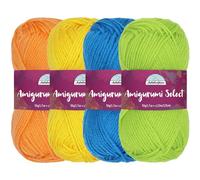 Amigurumi Select 100% Acrylic Craft Yarn Skeins Crochet and Knitting Projects - Acrylic Fingering Weight - Inspiration Assortment 85-4 Skeins