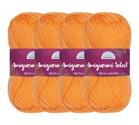 Amigurumi Select 100% Acrylic Craft Yarn Skeins Crochet and Knitting Projects - Acrylic Fingering Weight - Marigold - 4 Skeins