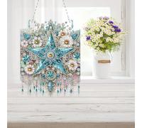 Amiiba Diamond Painting Hanging Kits Blue Starfish, 5D Diamond Art Double Sided Hanging Plaques DIY Ornament Pendants Decorations (Blue Starfish)