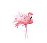 Amiiba DIY Paint by Numbers Kits, Solo Pink Flamingo 16x20 inch Acrylic Painting by Number Wall Art Crafts (Flamingo, Without Frame)