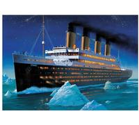Amiiba DIY Paint by Numbers Kits, Titanic 16x20 inch Acrylic Painting by Number Wall Art Crafts (Cruise Ship, Without Frame)