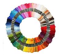 Amiiba Embroidery Threads 100 Skeins Per Pack Floss Embroidery Set: Rainbow Colors, Ideal for Cross Stitch, Hand Embroidery and Friendship Bracelet Making - Premium Floss for Sewing Crafts(100Skeins)