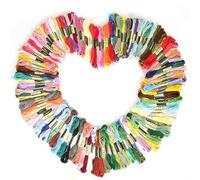Amiiba Embroidery Threads 150 Skeins Per Pack Floss Embroidery Set: Rainbow Colors, Ideal for Cross Stitch, Hand Embroidery and Friendship Bracelet Making - Premium Floss for Sewing Crafts(150 Skeins)