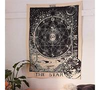 Amiiba Tarot Star Wall Tapestry Mysterious Celestial Tapestry Wall Hanging Medieval Tarot Decor Home Decoration for Bedroom Living Room (Constellation, M - 59"x51")