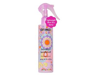 amika brooklyn bombshell blowout + blow dry spray - weightless heat protection spray for hair - volumising hair products for body + shine - lightweight, crunch-free finish (200 ml)