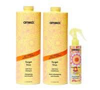 Amika Forget Frizz Shampoo 1000ml, Forget Frizz Conditioner 1000ml & F