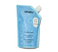 amika hydro rush intense moisture hair conditioner - hydrating hair care for dry + textured strands - silicone + sulphate free conditioner with hyaluronic acid, squalane + polyglutamic acid (500 ml)