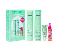 amika mane menders strength hair care set - full size the kure strength shampoo + conditioner, mini intense moisture hair mask + the wizard silicone-free detangling + heat protection spray (4 pieces)