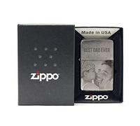 Amikado Lighter Zippo Chrome engraved with photo
