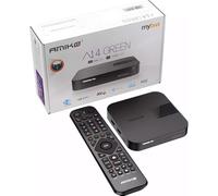 Amiko A14 Green Android IPTV Set Top Box Quad Core MYTV3 4K UHD Internet TV Player MYTV HDR HDR10 Dual Band WiFi 2GB + 16GB MY TV UK Plug A14