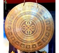 Amilav Collections 20" Handmade Gong-Yoga Gong-Temple Gong-Tibetan Gong-Deep Vibrating Sound Gong
