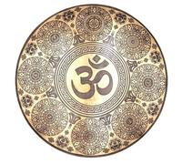 Amilav Collections 22 inches OM carved Tibetan gong-wind gong-sound healing-Chakra Balancing gong
