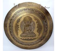 Amilav Collections 51 Cm,20 inch Buddha Carved Super Sound Tibetan Temple Healing Gong from Nepal