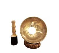 Amilav Collections 8inches Knee Singing Bowl, Tibetan Hole Singing Bowl, Mediation Bowl for Healing, Yoga, Sound Bath With Cushion & Mallet