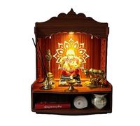 Amilav Collections Beautiful Wooden Pooja Mandir for Home/Temple for Home and Office/Puja Mandir/Puja Stand/Pooja Mandapam with LED Spot Light (8 MM Plywood Thickness)