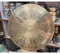 Amilav Collections Flower of life Carved Geometric Gong From Nepal - Gong -Tam Tam Gong