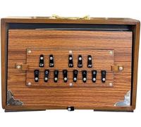 Amilav Collections Shruti Box Teak Wood, Musical Instrument Shruti Box With Bag Tuned 440Hz, Natural Color (15" X 10" X 3")