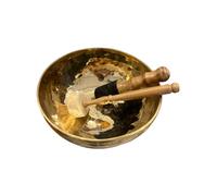 Amilav Collections Singing Bowl 7 Chakra, Root Chakra (Muladhara) Design Singing Bowl with Cushion and Mallet, Tibetan Singing Bowl for Meditation