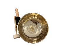 Amilav Collections Singing Bowl 7 Chakra, Sacral Chakra (Swadhisthana) Design, Orange, Tibetan Singing Bowl for Meditation