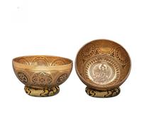 Amilav Collections Tara Buddha Etched Handmade Singing Bowls, Handmade Singing Bowl with Fine Etching Carving, Tibetan Singing Bowl with Cushion & Mallet, Spiritual Healing and Meditation