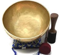 Amilav Collections Tibetan Singing Bowl, Large Master Healing Hand hammered Tibetan Singing Bowl ~ Great for Meditation, Yoga, Sound Bath, Mindfulness, Relaxation